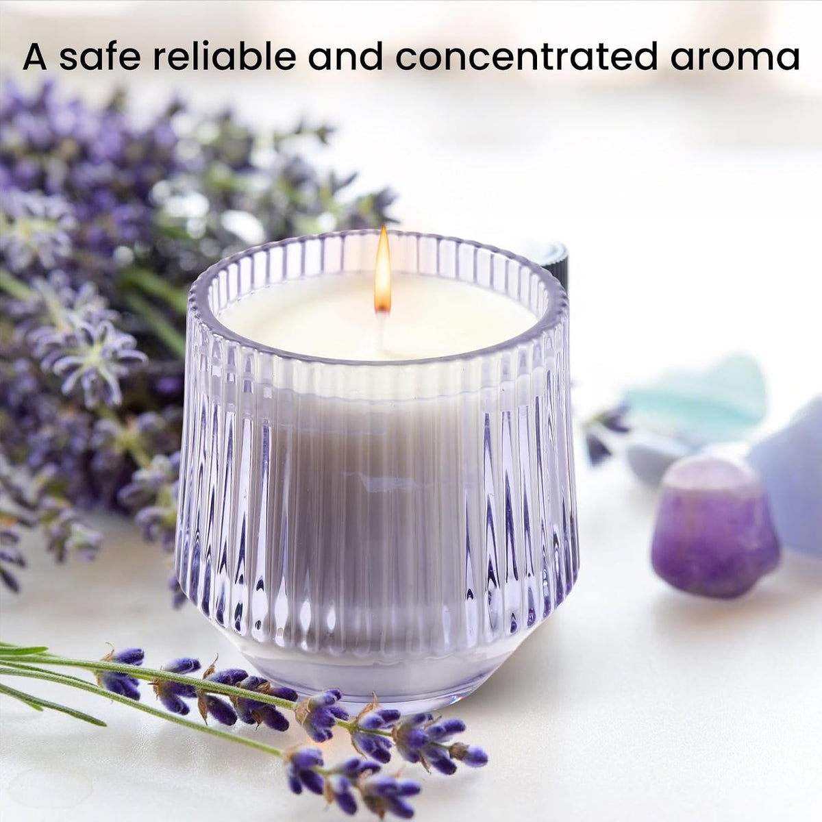 Fresh Lavender Lemon Eucalyptus Scented Candles Gifts for Women Mom, Natural Soy Wax Scented Candles for Home, Aromatherapy Jar Candle for Calming and Relaxing, New Home Present