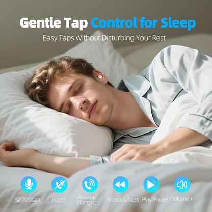 Sleep Earbuds, Bluetooth 5.4 Sleep Headphones with Dedicated App, Dual Sleep Modes, 48H Sleep Earphones with 7 EQ Modes, 5 White Noise, Mini Sleep Ear Buds for Napping/Sleeping/Traveling, Rose Gold