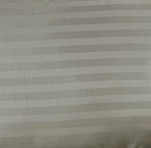 Silver Stripe Color Egyptian Cotton Sateen Queen Sheet Set – 4-Piece