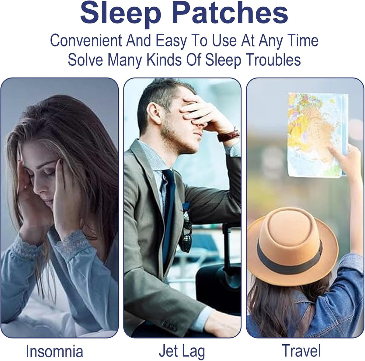 Sleep Patches for Adults, Sleep Aid, 144 Pcs Natural Deep Sleep Patches, Help Sleep Adults, Insomnia Relief, Quick Relaxation Improve Sleep Quality Sleep Patches