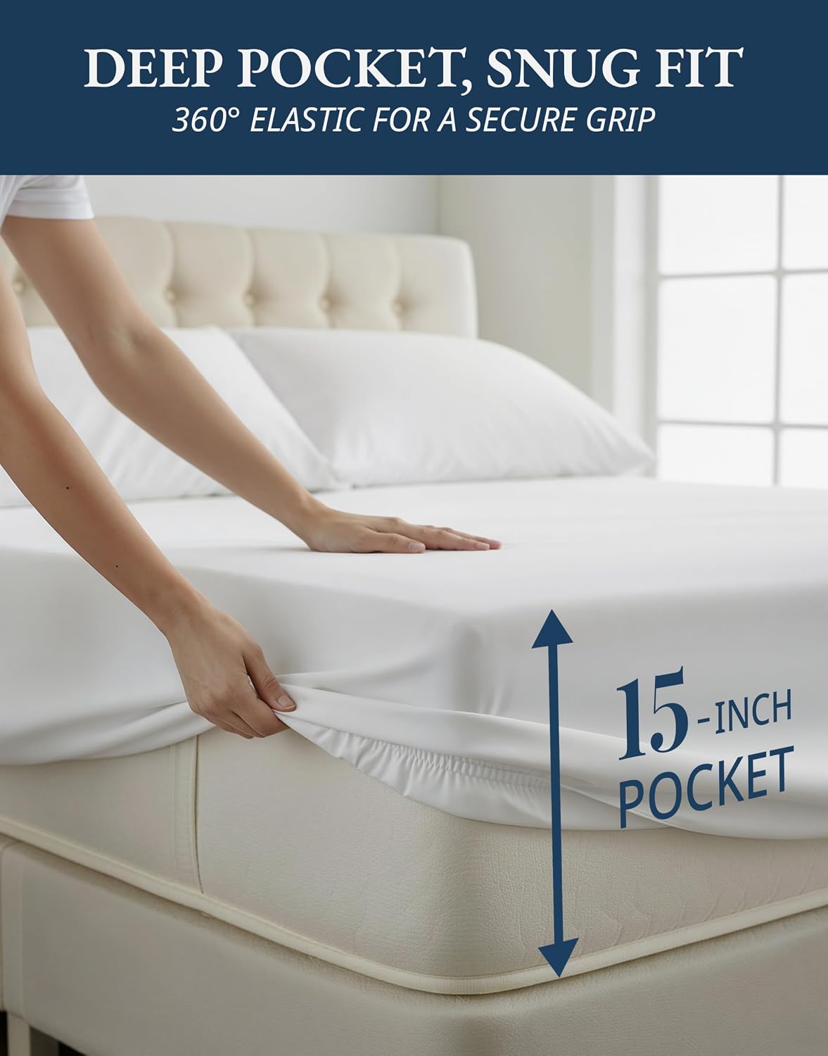 Egyptian Cotton Sateen Queen Sheet Set – 4-Piece