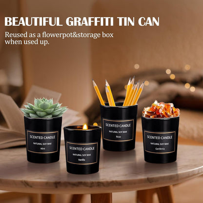 Christmas Scented Candles Gifts for Women, 8 Pack 3.4 Oz Scented Candles for Home, Smoke-Free Strong Fragrance Long Lasting, Aromatherapy Candles for Birthday, Christmas Gifts