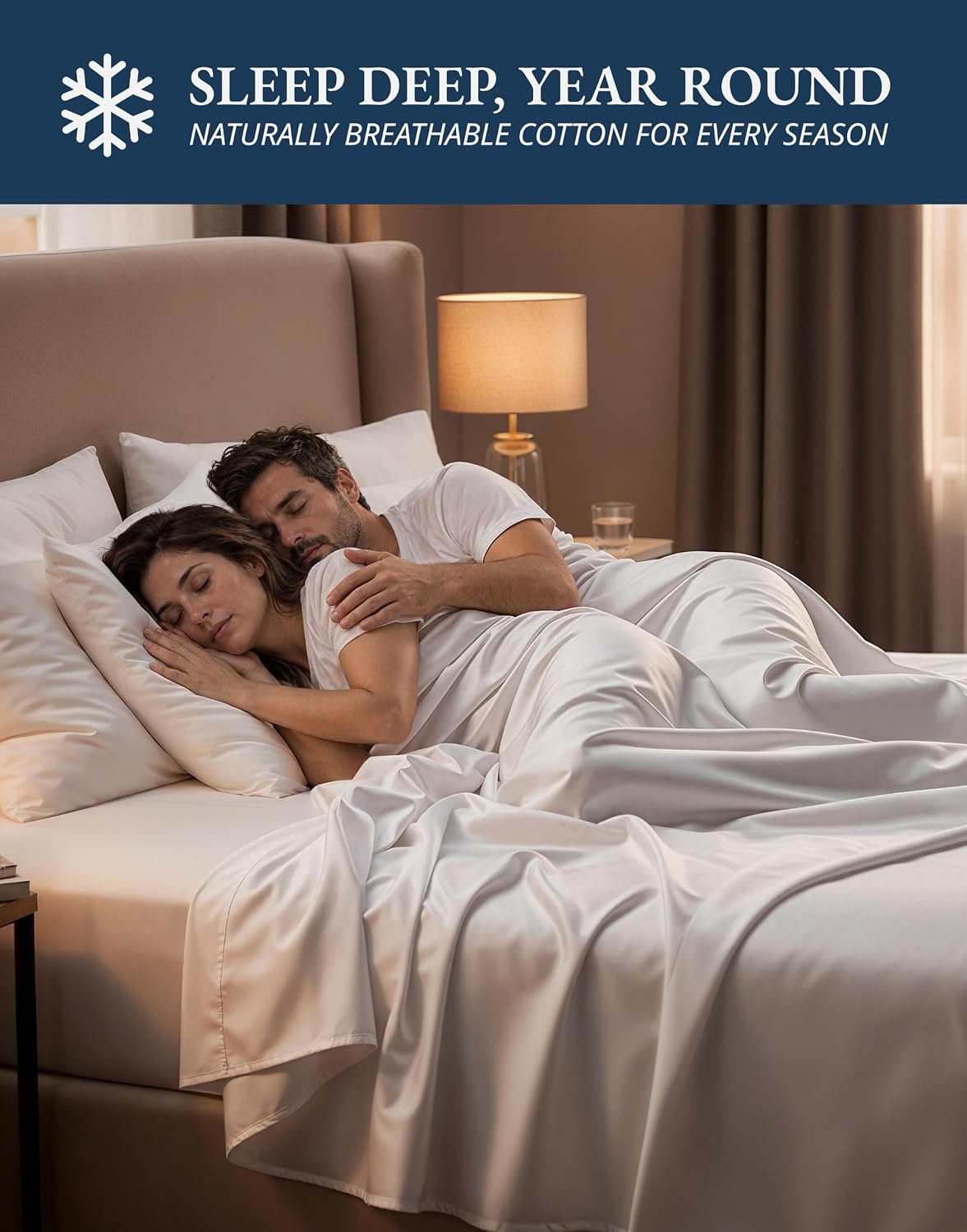 Egyptian Cotton Sateen Queen Sheet Set – 4-Piece
