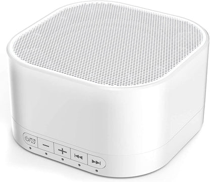 Sleep Sound White Noise Machine with 40 Natural Soothing Sounds and Memory Function 32 Levels of Volume Sleep Timer Sound Therapy Sleep Machine (White Little A)