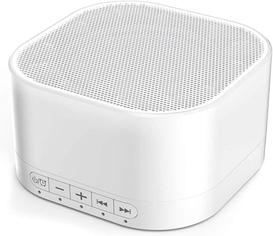 Sleep Sound White Noise Machine with 40 Natural Soothing Sounds and Memory Function 32 Levels of Volume Sleep Timer Sound Therapy Sleep Machine (White Little A)