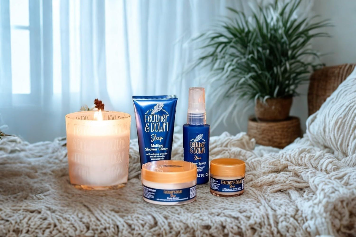 Sweet Dream Sleep Essentials Gift Set (50Ml Pillow Spray, 50Ml Melting Shower Cream, 16G All-Purpose Sleep Balm & 50Ml Sleep Butter) - Cruelty Free & Vegan Friendly.