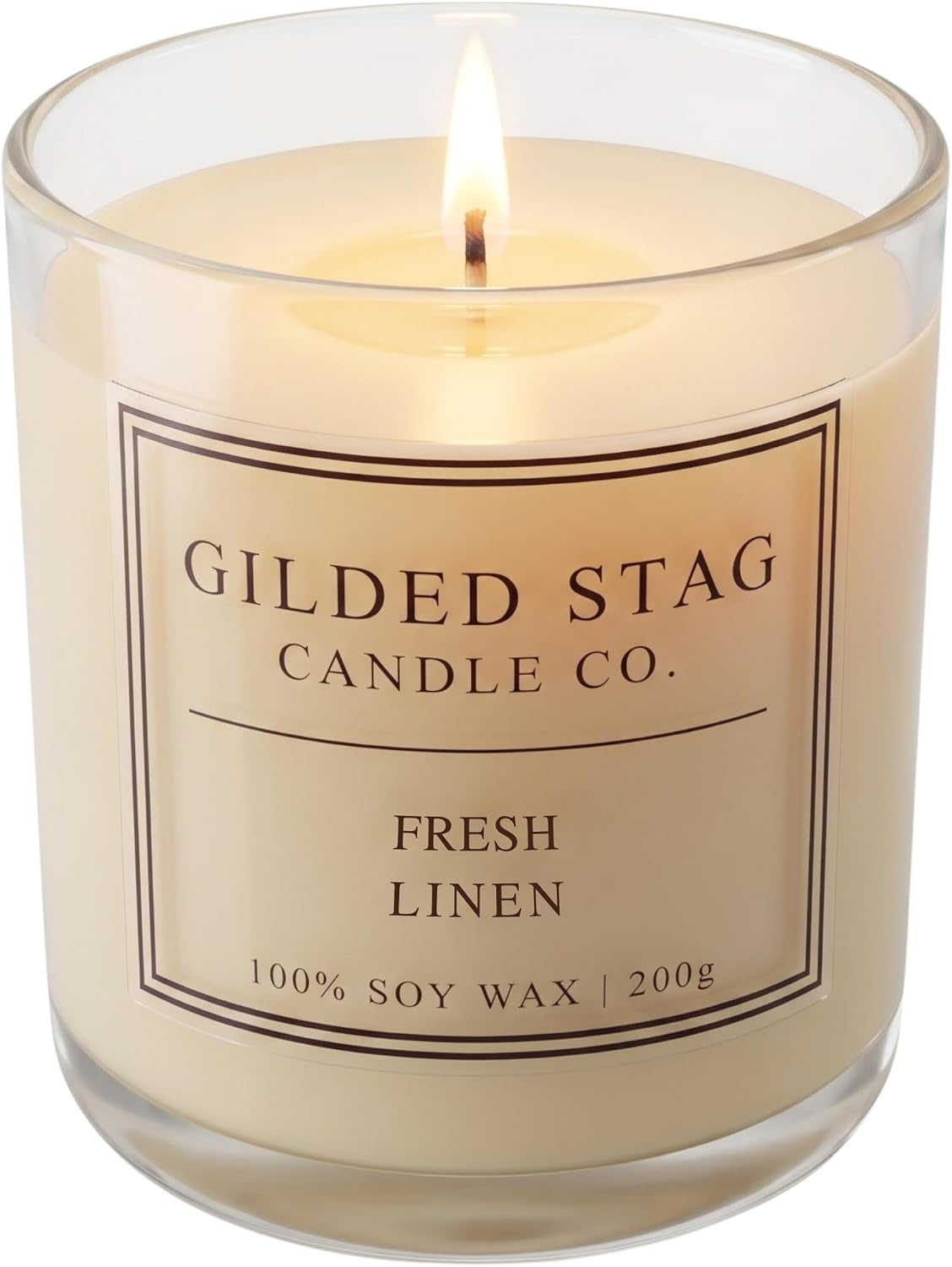 Fresh Linen Scented Soy Wax Candle -