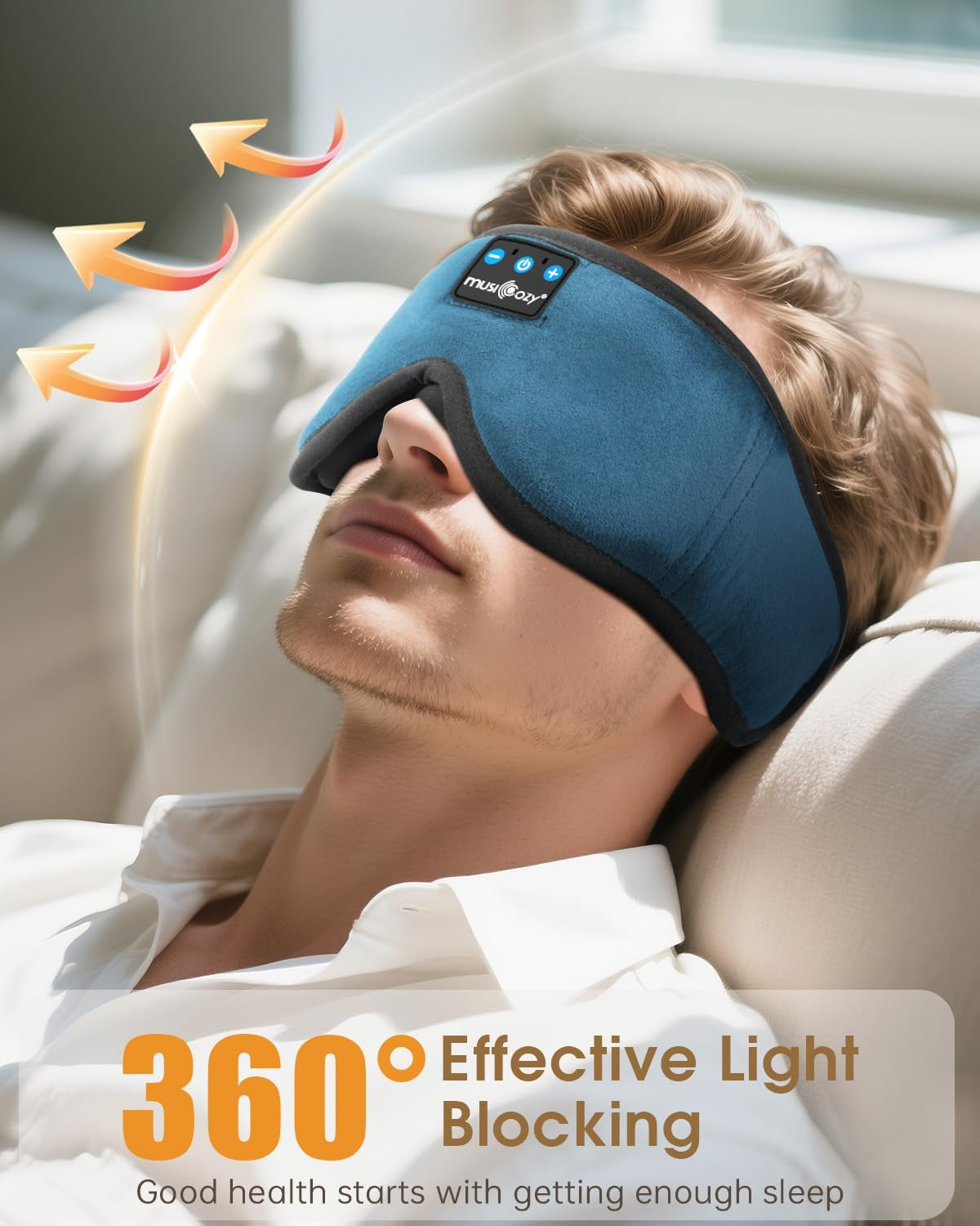 Sleep Mask Headphones 100% Blackout 3D Sleep Headphones