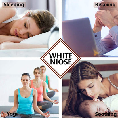 Sleep Sound White Noise Machine with 40 Natural Soothing Sounds and Memory Function 32 Levels of Volume Sleep Timer Sound Therapy Sleep Machine (White Little A)